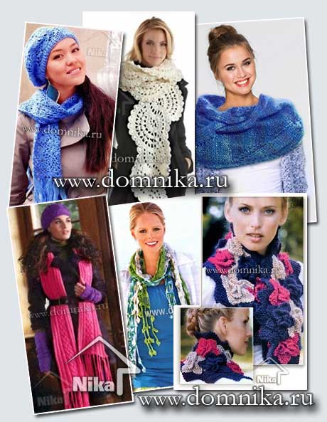 Вязаные шарфы - модные модели 2017 года