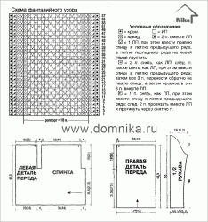 Женский жакет схема вязания
