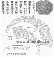 Вязанная  кофточка с запахом