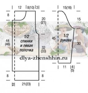 Белый вязаный жакет спицами