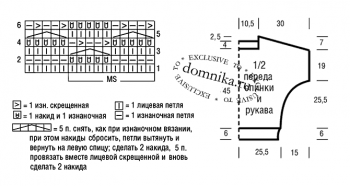 img Летний джемпер схема вязания