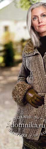 вязаное пальто на осень своими руками