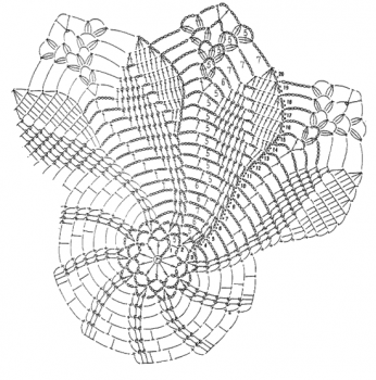 начальная схема для вязания салфетки крючком