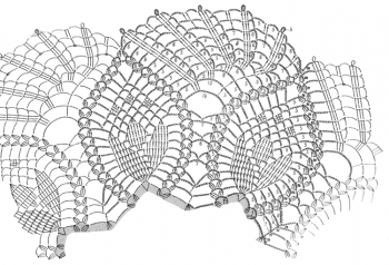 схема №2 для ажурной вязаной салфетки