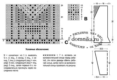 Пуловер спицами с красивыми узорами схемы