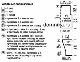 женский пуловер спицами схема