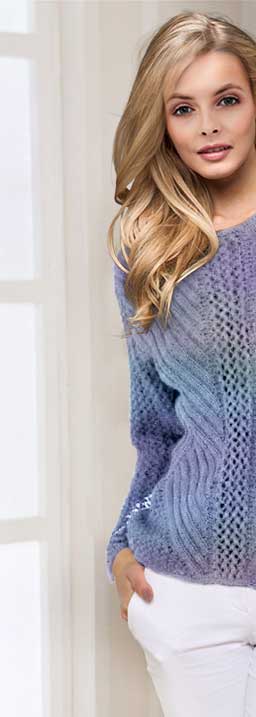 Стройнящий пуловер спицами