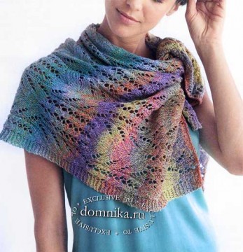 шарф спицами красивый узор схема вязания