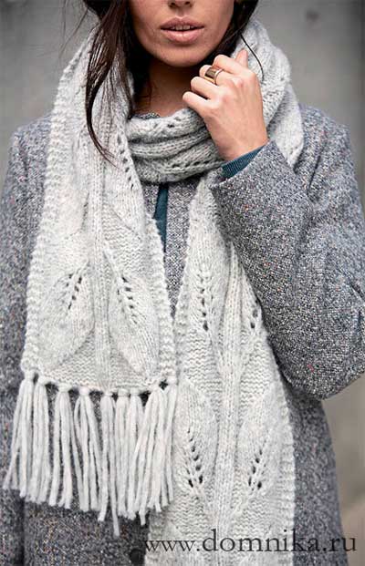 Широкий модный шарф для стильного образа