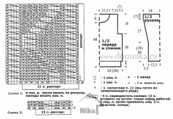 вязаный джемпер схема
