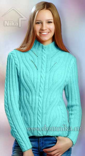 Вязание спицами женского свитера