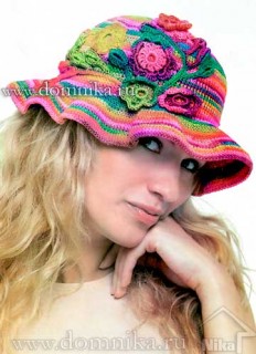Вязаные шапки крючком на лето для женщин