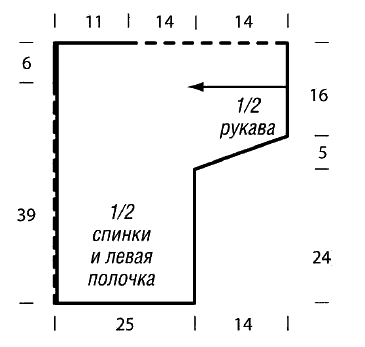 Стильный простой жакет спицами