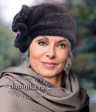 Стильная вязаная шляпка для женщин 60 лет